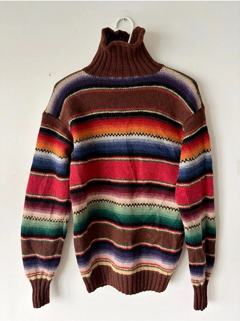 Vintage Ralph Lauren Country Wool Striped Turtleneck Sweater